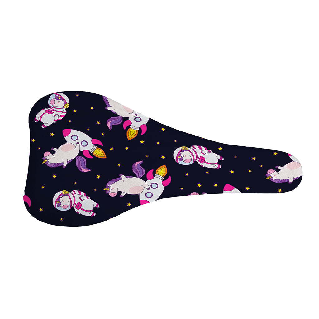 Space Astronaut Unicorn Pattern Print Bicycle Seat Cover