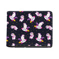 Space Astronaut Unicorn Pattern Print Bifold Wallet