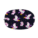 Space Astronaut Unicorn Pattern Print Car Side Mirror Covers