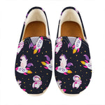 Space Astronaut Unicorn Pattern Print Casual Shoes