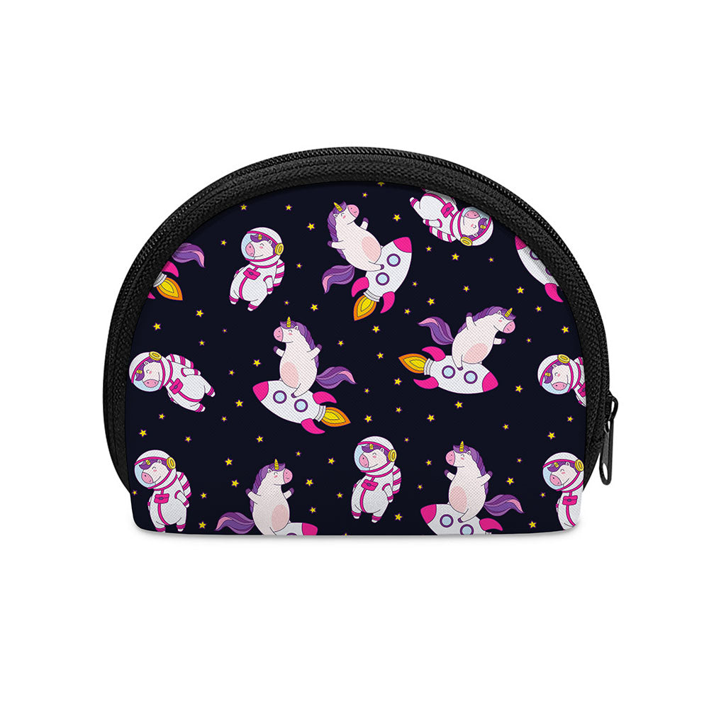 Space Astronaut Unicorn Pattern Print Coin Purse