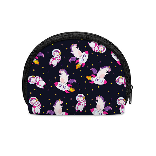 Space Astronaut Unicorn Pattern Print Coin Purse