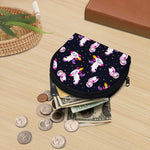 Space Astronaut Unicorn Pattern Print Coin Purse
