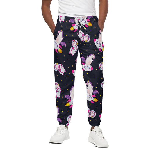 Space Astronaut Unicorn Pattern Print Cotton Pants