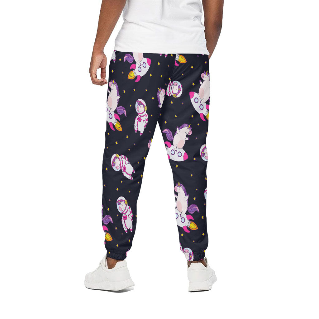 Space Astronaut Unicorn Pattern Print Cotton Pants