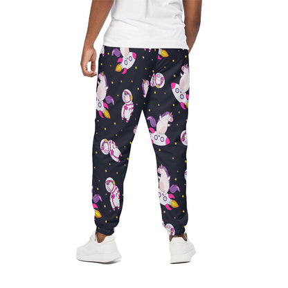 Space Astronaut Unicorn Pattern Print Cotton Pants