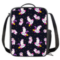 Space Astronaut Unicorn Pattern Print Crossbody Lunch Bag
