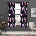 Space Astronaut Unicorn Pattern Print Curtain