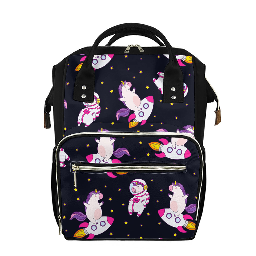 Space Astronaut Unicorn Pattern Print Diaper Bag