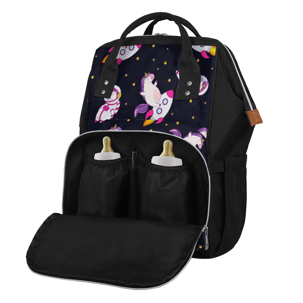 Space Astronaut Unicorn Pattern Print Diaper Bag