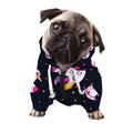 Space Astronaut Unicorn Pattern Print Dog Zip Up Hoodie