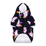 Space Astronaut Unicorn Pattern Print Dog Zip Up Hoodie