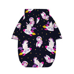 Space Astronaut Unicorn Pattern Print Dog Zip Up Hoodie