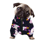 Space Astronaut Unicorn Pattern Print Dog Zip Up Jacket