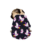 Space Astronaut Unicorn Pattern Print Dog Zip Up Jacket
