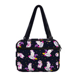 Space Astronaut Unicorn Pattern Print Double Strap Bible Bag