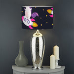Space Astronaut Unicorn Pattern Print Drum Lamp Shade