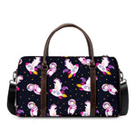 Space Astronaut Unicorn Pattern Print Duffle Bag