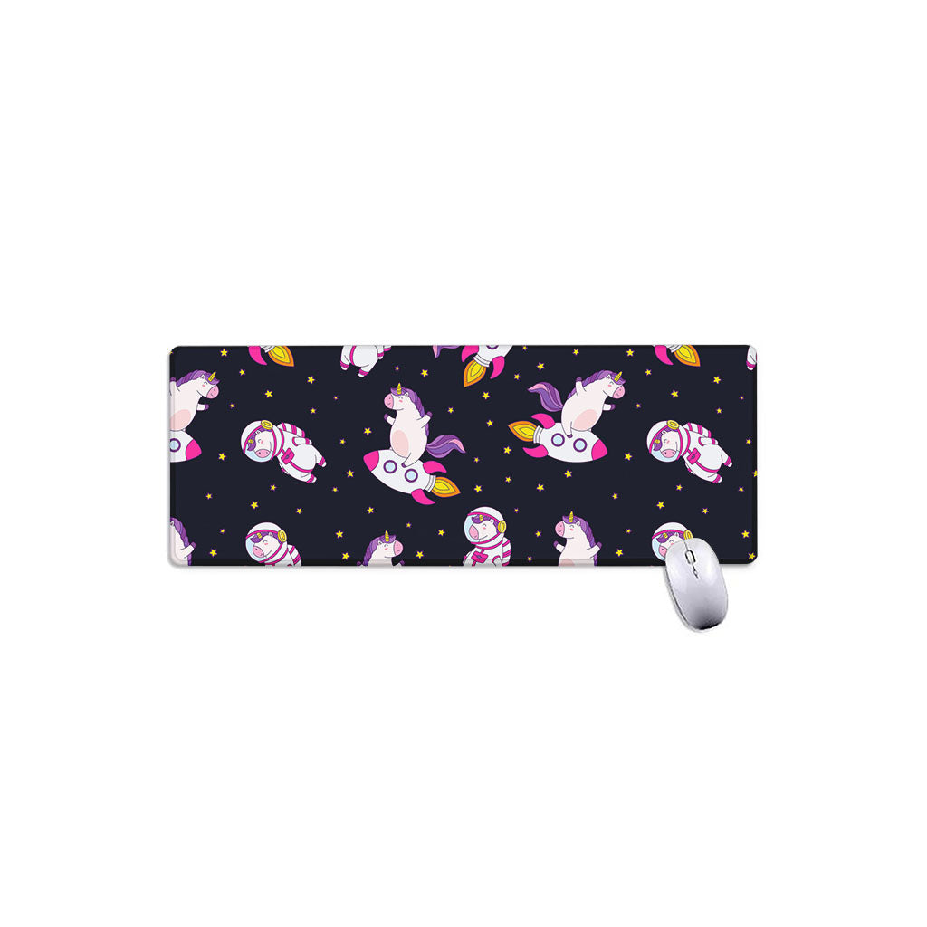 Space Astronaut Unicorn Pattern Print Extended Mouse Pad