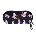 Space Astronaut Unicorn Pattern Print Glasses Case
