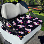Space Astronaut Unicorn Pattern Print Golf Cart Seat Cover
