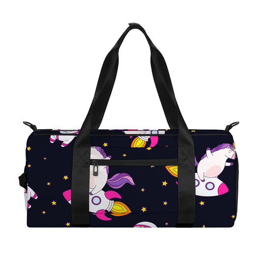 Space Astronaut Unicorn Pattern Print Gym Bag