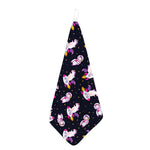 Space Astronaut Unicorn Pattern Print Hand Towel