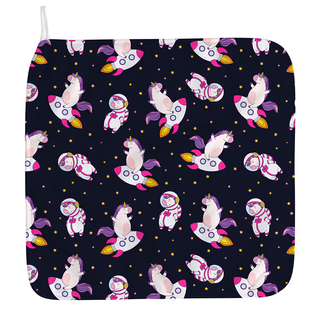 Space Astronaut Unicorn Pattern Print Hand Towel