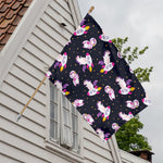 Space Astronaut Unicorn Pattern Print House Flag