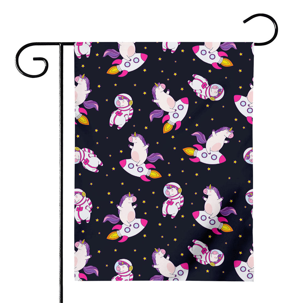 Space Astronaut Unicorn Pattern Print House Flag