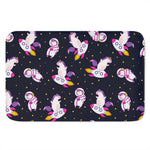 Space Astronaut Unicorn Pattern Print Indoor Door Mat