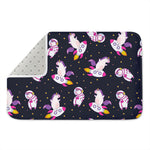 Space Astronaut Unicorn Pattern Print Indoor Door Mat