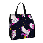 Space Astronaut Unicorn Pattern Print Insulated Lunch Tote