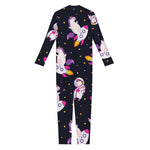 Space Astronaut Unicorn Pattern Print Jumpsuit