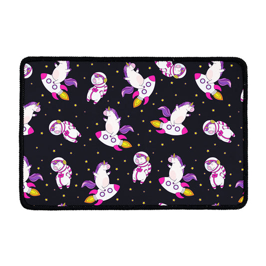 Space Astronaut Unicorn Pattern Print Kitchen Mat