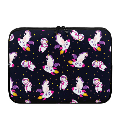 Space Astronaut Unicorn Pattern Print Laptop Sleeve