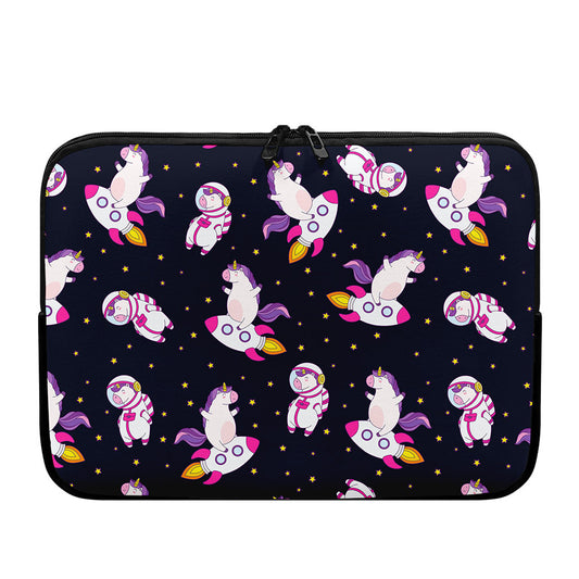 Space Astronaut Unicorn Pattern Print Laptop Sleeve