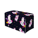 Space Astronaut Unicorn Pattern Print Leather Tissue Box Cover