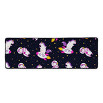 Space Astronaut Unicorn Pattern Print Long Kitchen Mat