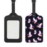 Space Astronaut Unicorn Pattern Print Luggage Tag