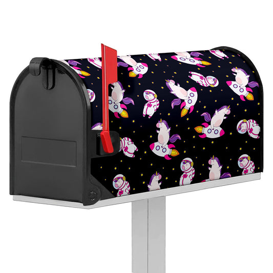 Space Astronaut Unicorn Pattern Print Mailbox Cover