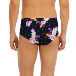 Space Astronaut Unicorn Pattern Print Men's Briefs