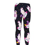 Space Astronaut Unicorn Pattern Print Men's leggings
