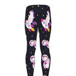Space Astronaut Unicorn Pattern Print Men's leggings