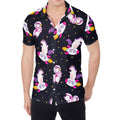 Space Astronaut Unicorn Pattern Print Men's Shirt