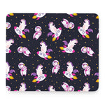 Space Astronaut Unicorn Pattern Print Mouse Pad