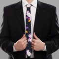Space Astronaut Unicorn Pattern Print Necktie