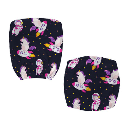 Space Astronaut Unicorn Pattern Print Office Chair Cover