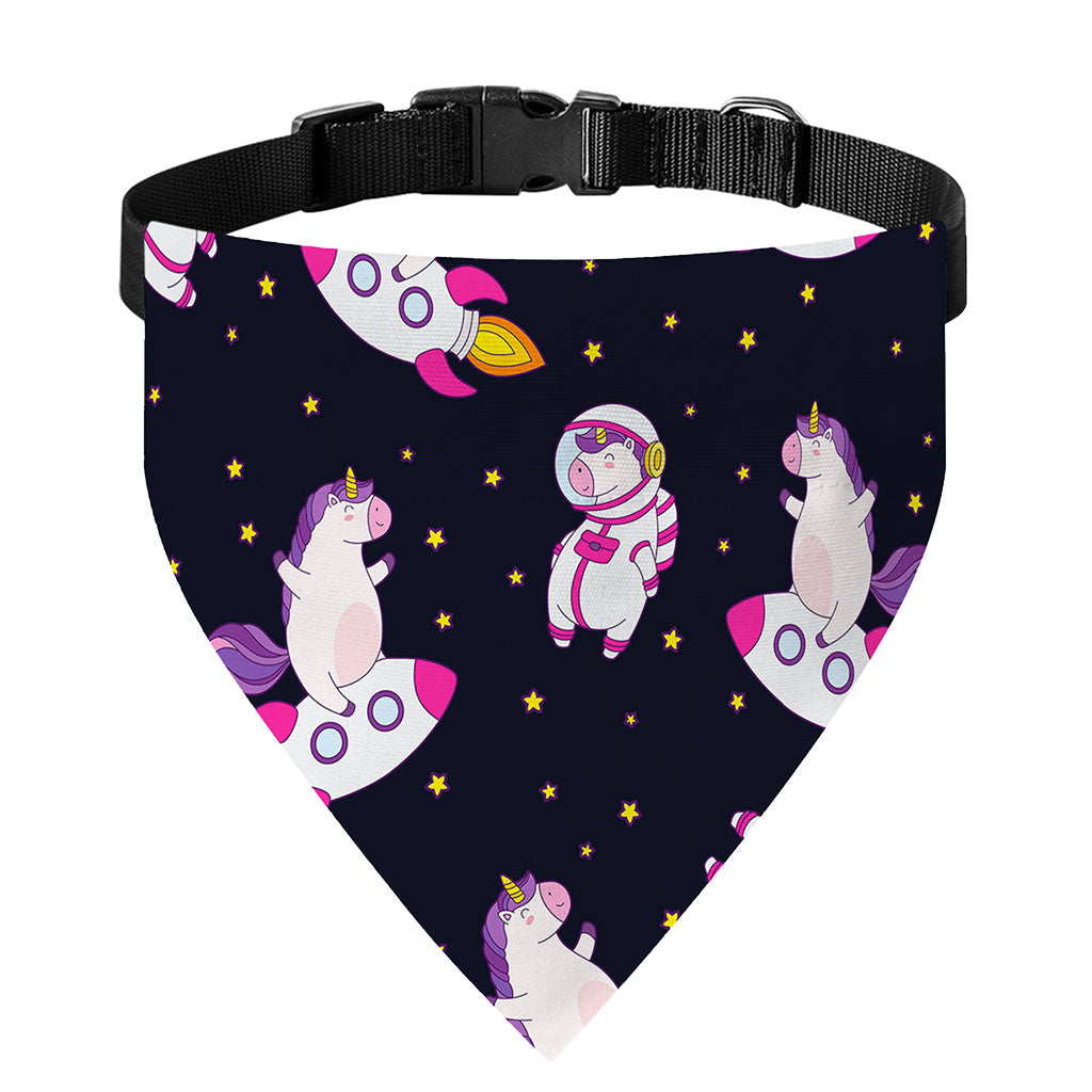Space Astronaut Unicorn Pattern Print Over The Collar Dog Bandana