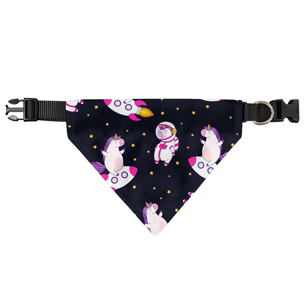 Space Astronaut Unicorn Pattern Print Over The Collar Dog Bandana